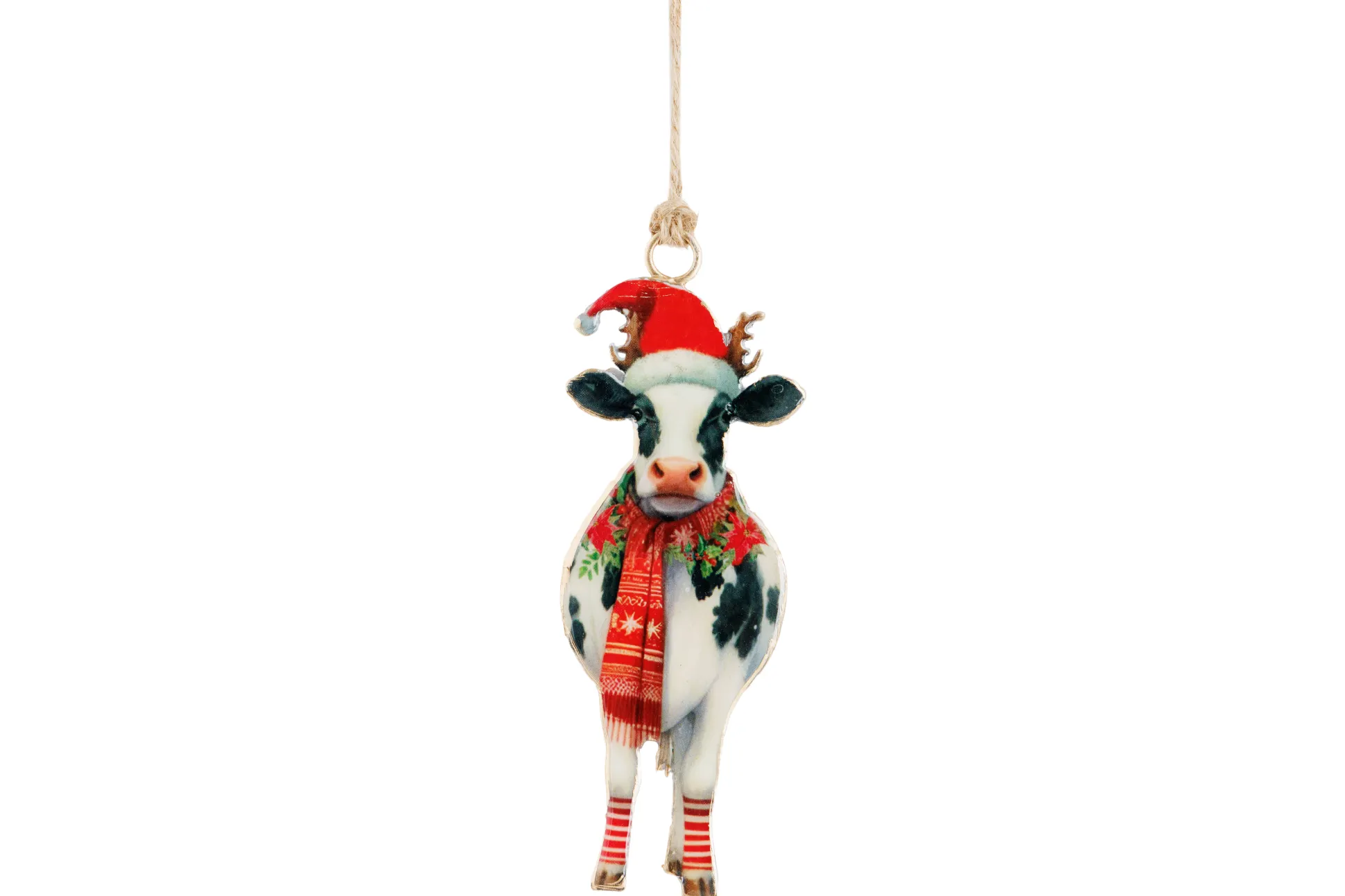 Hanger vintage cow wit zwart