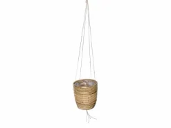 Hanging pot stripe grey d13h11cm