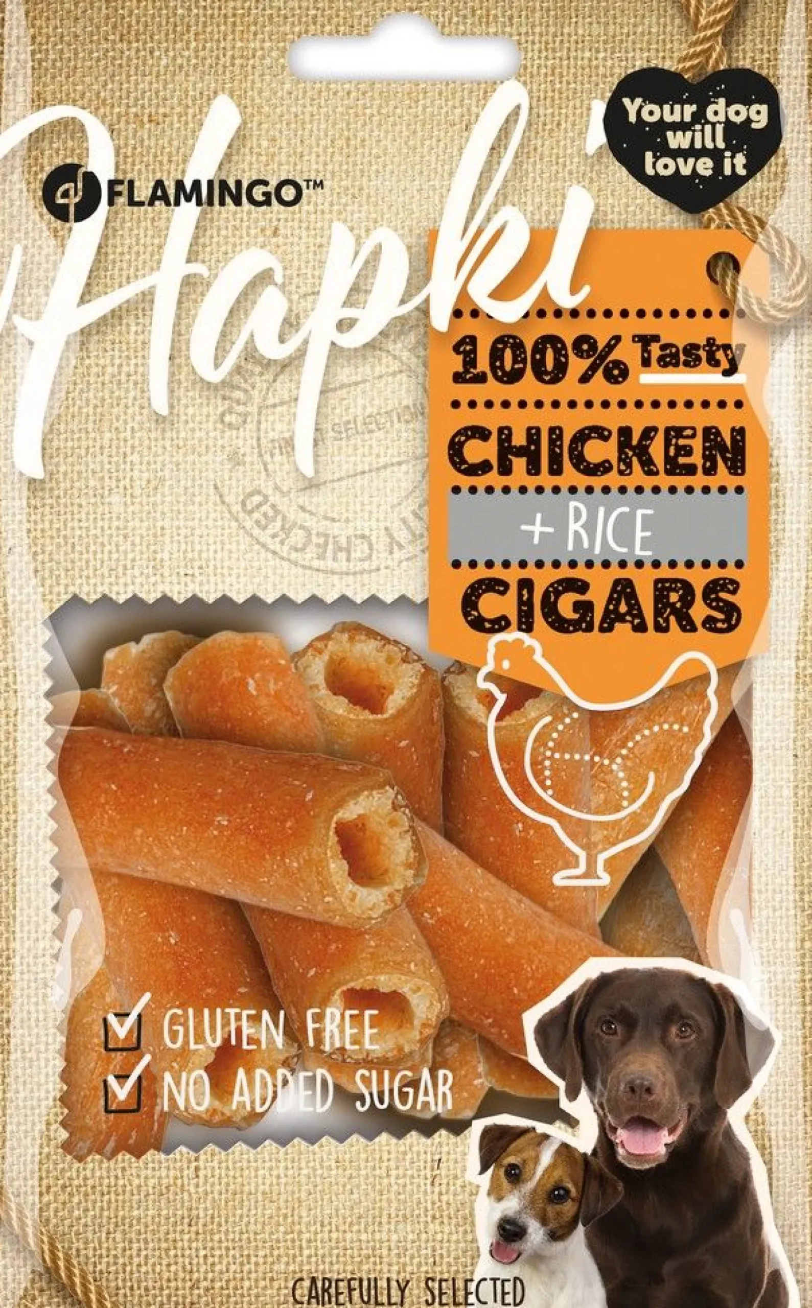 Hapki kip & rijstsigaar 85gr