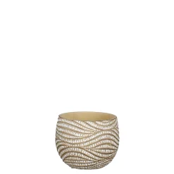 Hendrick pot rond creme - h11xd13,5cm