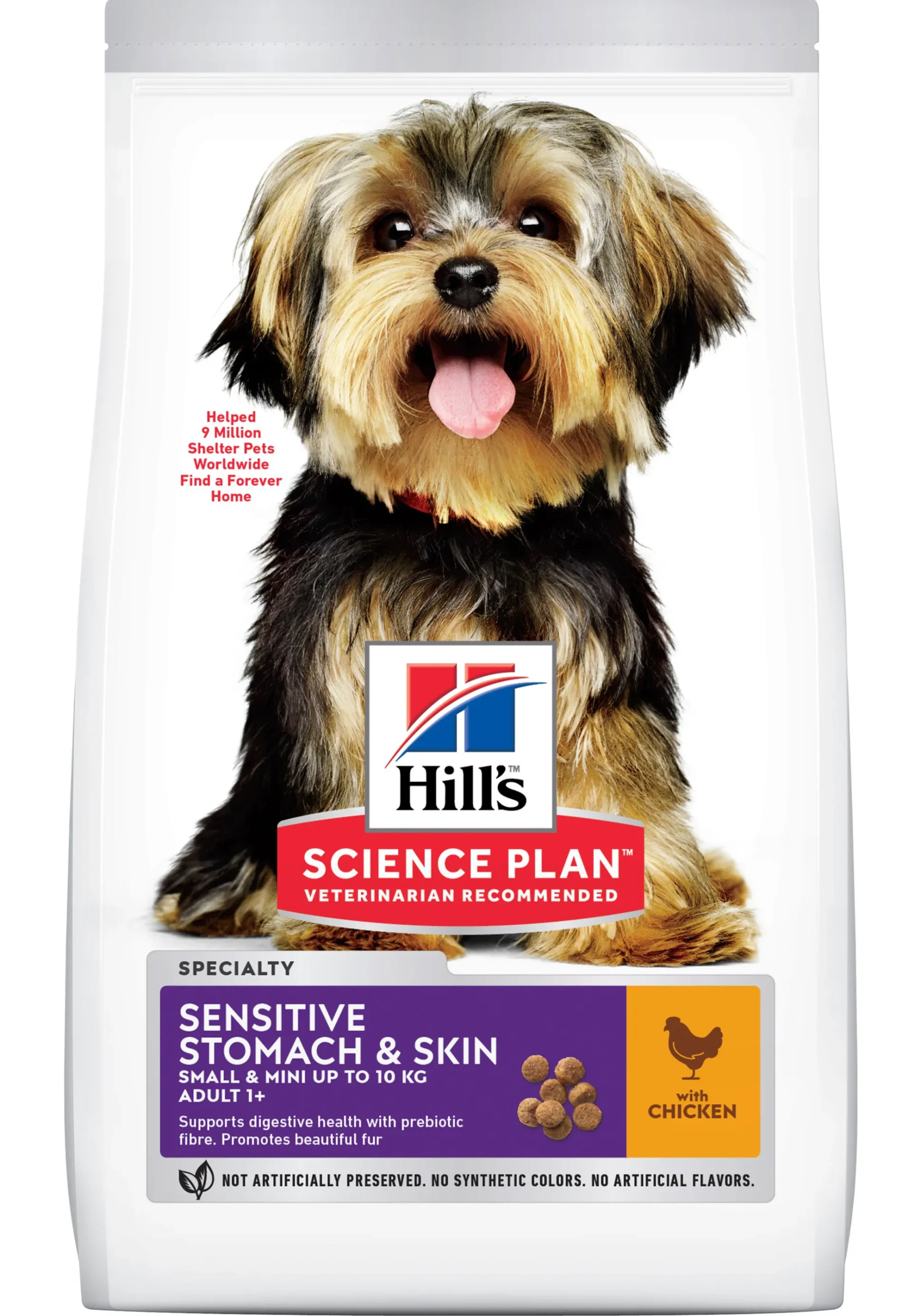 Hill's science plan adult sensitive stomach & skin small & mini hondenvoer kip 1,5kg