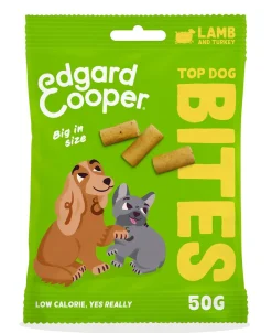 Hondensnack treats top dog bites met lam en kalkoen