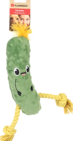 Hondenspeeltje bubto augurk met touw