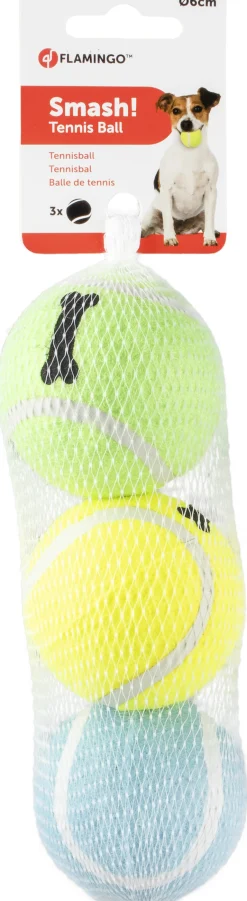 Hondenspeeltje tennisbal smash + print been