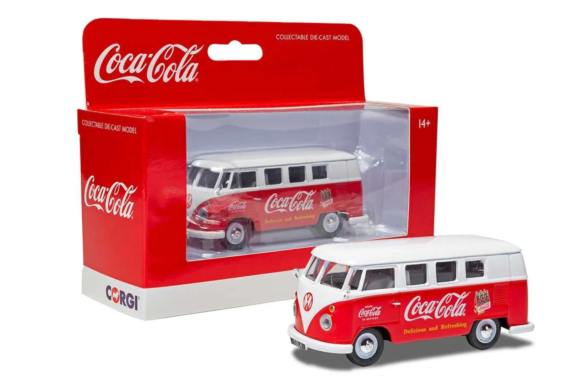 Hornby volkswagen campervan coca-cola 1:43 rood