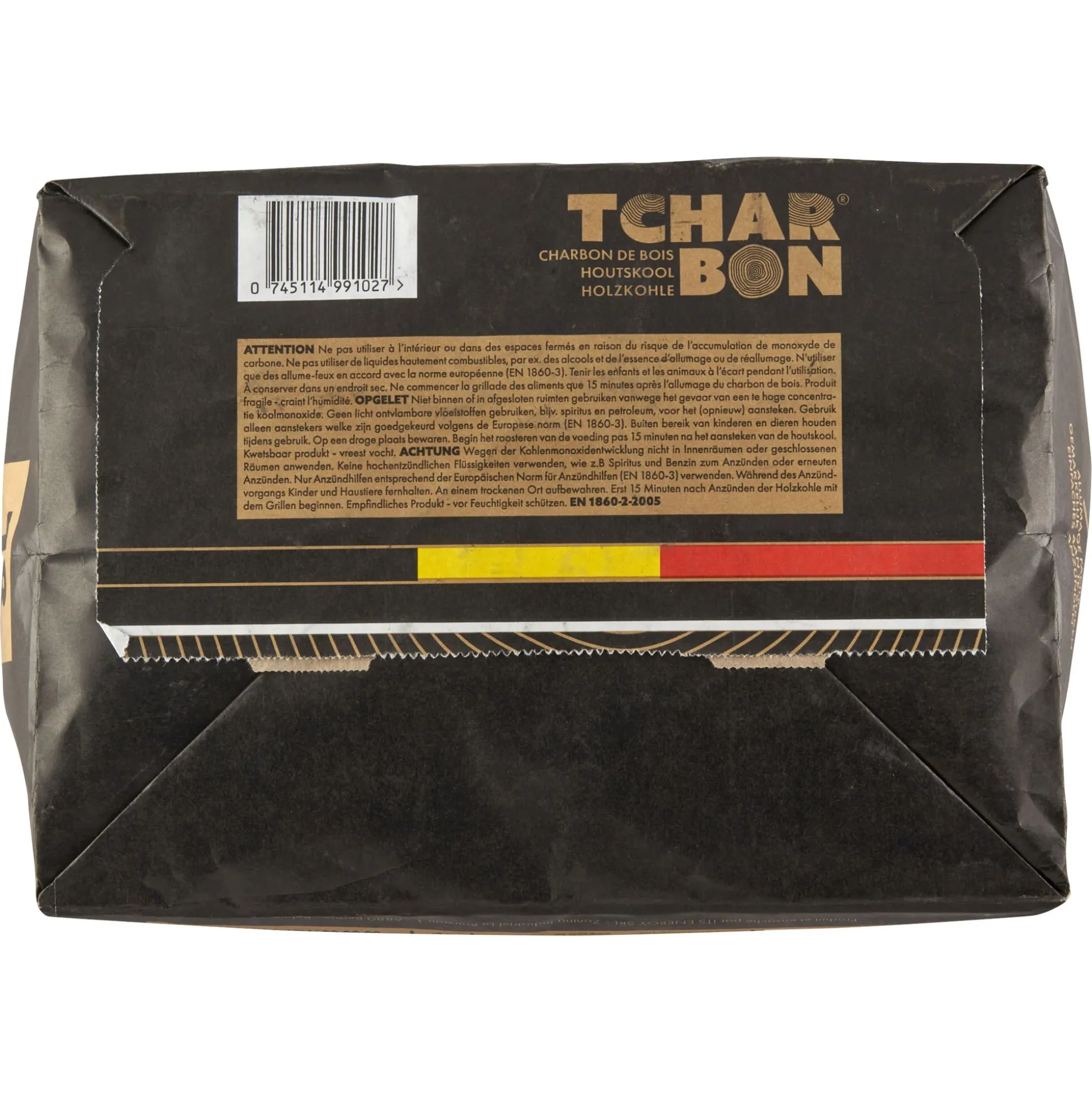 Houtskoolzak 100% belg 1,2kg