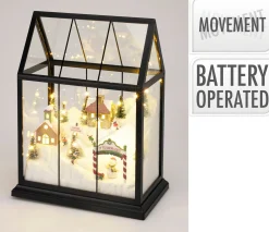 Huis van glas met led