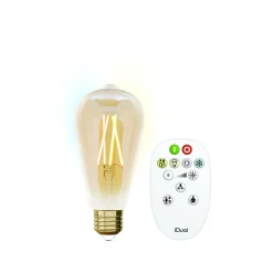 Idual filament bulb st64 e27 ambergoud + remote