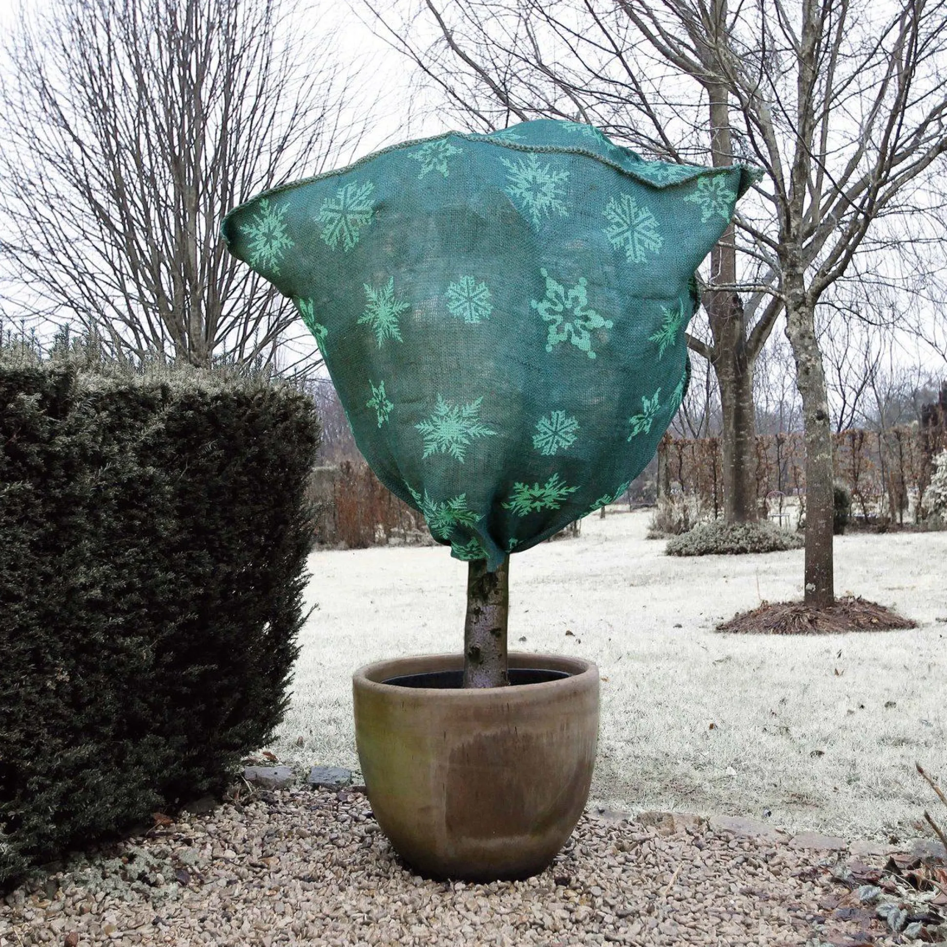 Jutehoes H100xØ75cm groen met aantrekkoord