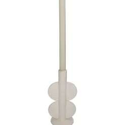 Kandelaar poly ivoor 11x9x22cm