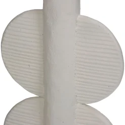 Kandelaar poly ivoor 11x9x22cm