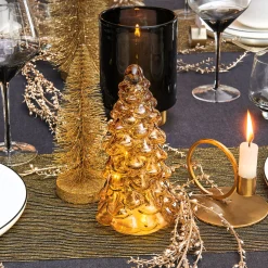 Kandelaar 10xH9cm metaal goud Pillar