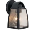 Kelsey wandlamp - helder glas mat zwart e27 40w