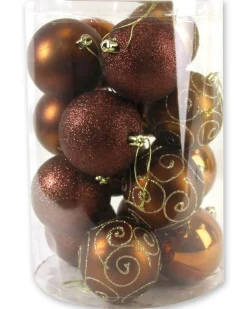 Kerstbal bruin (16sts)