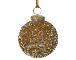 Kerstbal glas parels