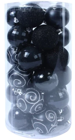 Kerstbal zwart (30sts)