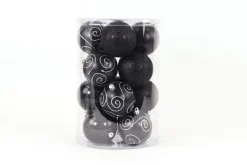 Kerstbal zwart (16sts)