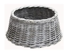 Kerstboomhuls rotan white wash d60h26cm