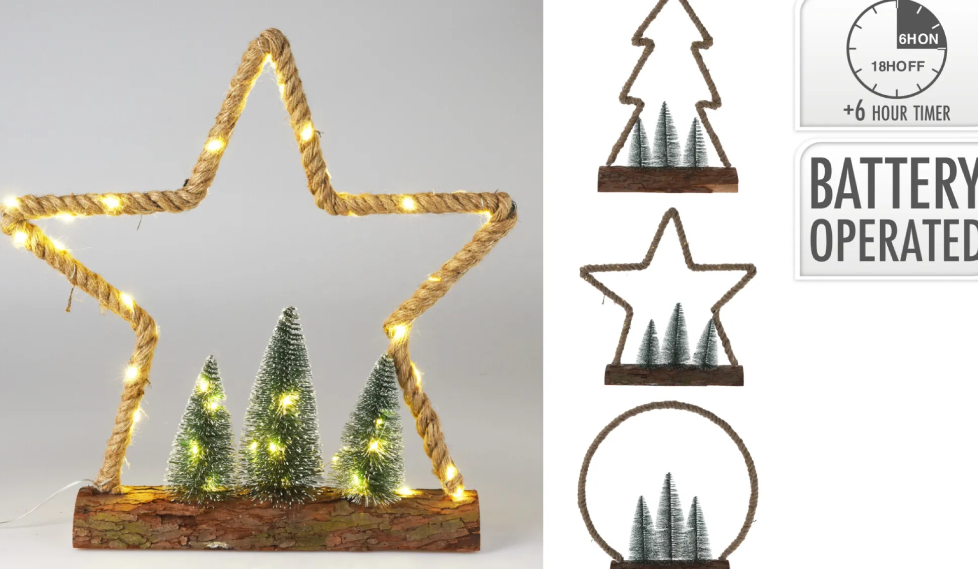 Kerstfiguur jute 45led