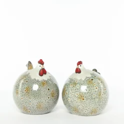 Kip paulette 5 grijs gespikkeld