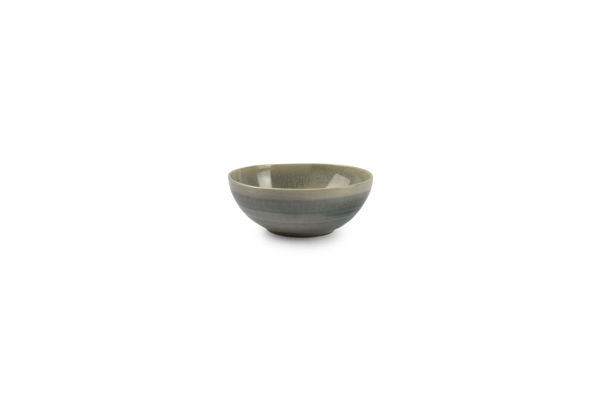 Kom 16,5x15xh6,5cm groen/grijs flint