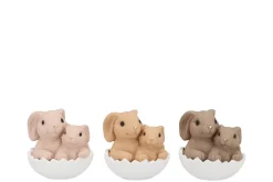 Konijnen ei natuurlijk bruin 13x10