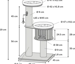 Krabpaal raisa 1 79x45x119cm