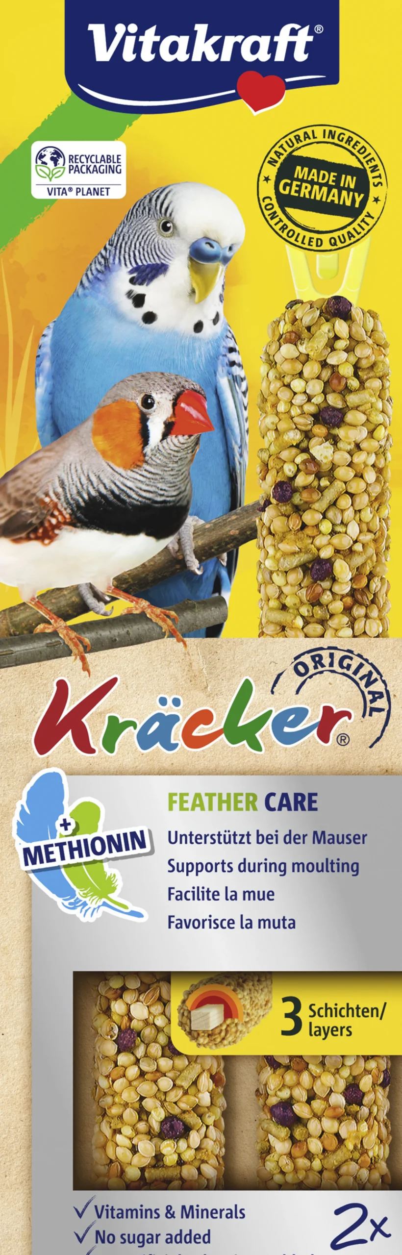 Kräcker® feather care| 2stuks| parkieten