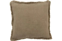 Kussen linnen bruin