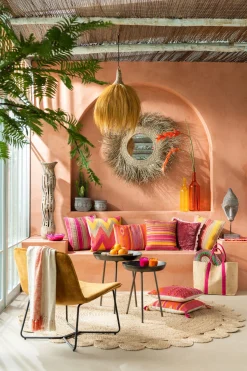 Kussen rechthoek roze / paars