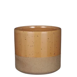 Lago pot rond bruin - h16,5xd18cm