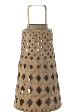 Lantaarn bamboo natural