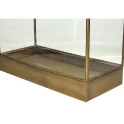 Lantaarn messing goud 34x15x55cm