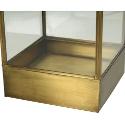 Lantaarn messing goud 15x15x40cm