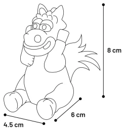 Latex dier met touw 8cm display