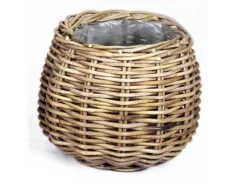 Mand rond grijs D26H24CM