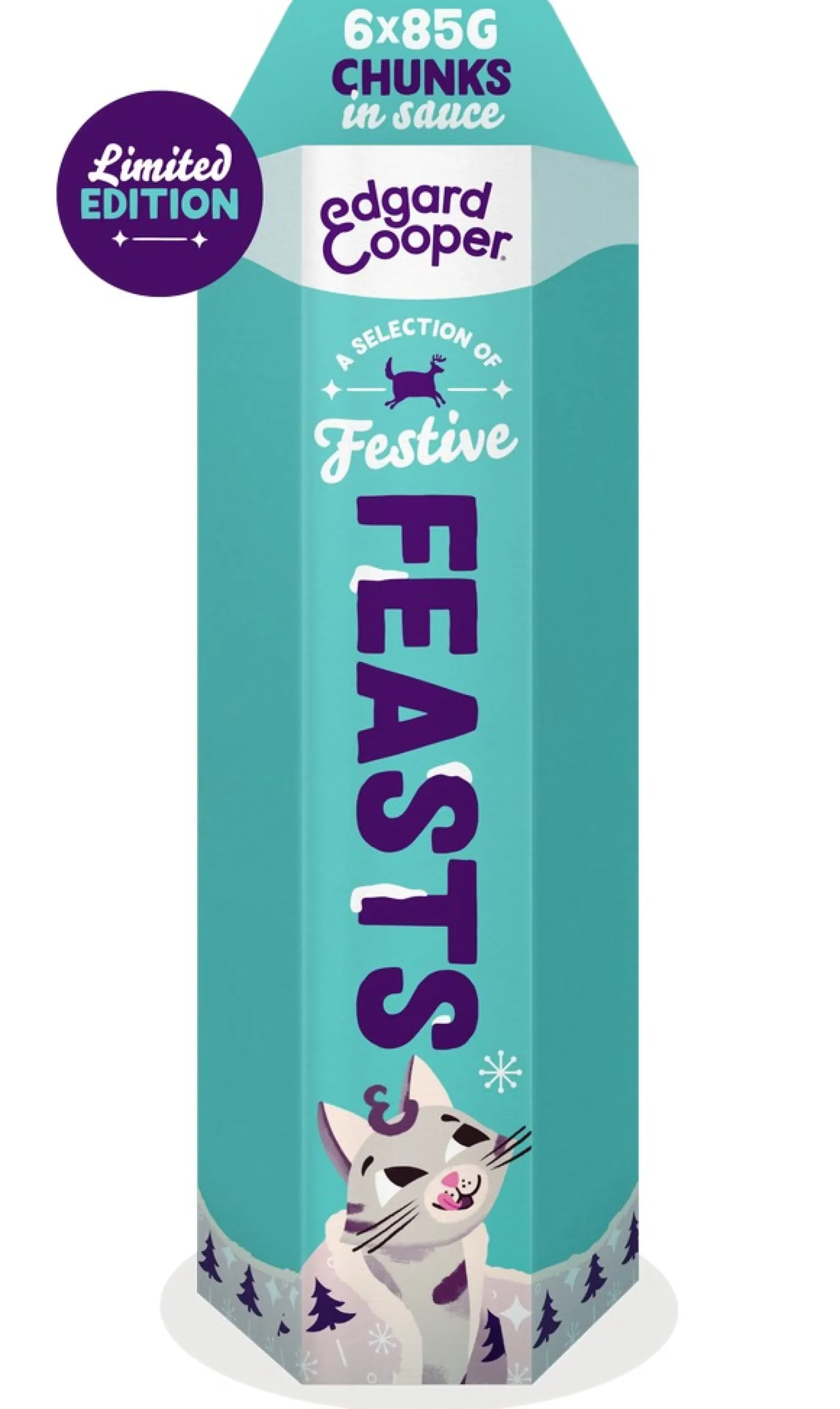 Natvoer voor katten selectie feestelijke stukjes in saus