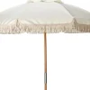Parasol houtstok creme