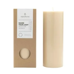 Pillar kaars beige