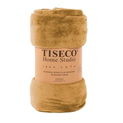 Plaid cosy microflanel 130x160cm, indian tan