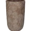 Planter paardebloem beton goud 18x18x30cm