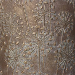 Planter paardebloem beton goud 18x18x30cm