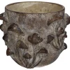 Planter paddestoel beton bruin 18.5x18.5x14.5cm