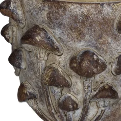 Planter paddestoel beton bruin 18.5x18.5x14.5cm