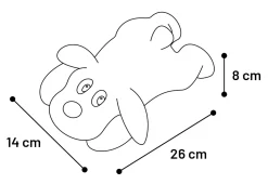 Pluche hond stups geluid 30cm