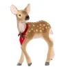 Pluizige kerstbambi met strik