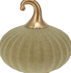 Pompoen in glas beige 10cm