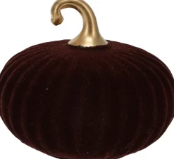 Pompoen in glas bruin 12cm