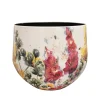 Pot floral white d28 h25