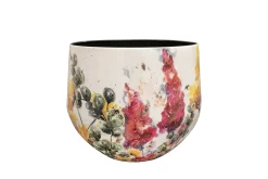 Pot floral white d28 h25